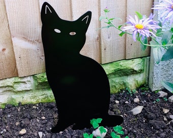 Metal Tall Cat Garden Ornament Silhouette Sculpture - from a collection of Metal Animals