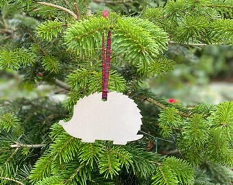 Metal Hedgehog Aluminium Hanging Decoration, Christmas Tree Ornament Bauble