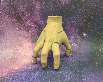 Thing Hand - Hand Painted Stiches - Creepy and Kooky