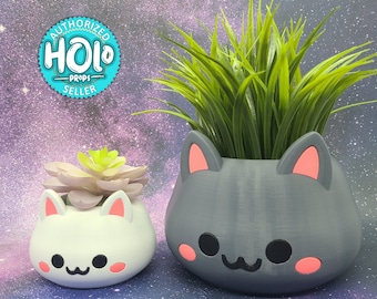 Kawaii Cat Planter - Charming and Colorful Home for Your Plants