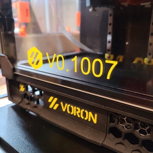 Custom Voron Serial Number Decorative Logo Vinyl Decal Sticker for 3D printer Panels - Stock Voron Logo Voron 0.1 1.8 2.4 Trident Switchwire