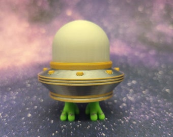 UFO Spaceship with Alien Feet - Invade your desk with this Out-of-This-World desk toy!