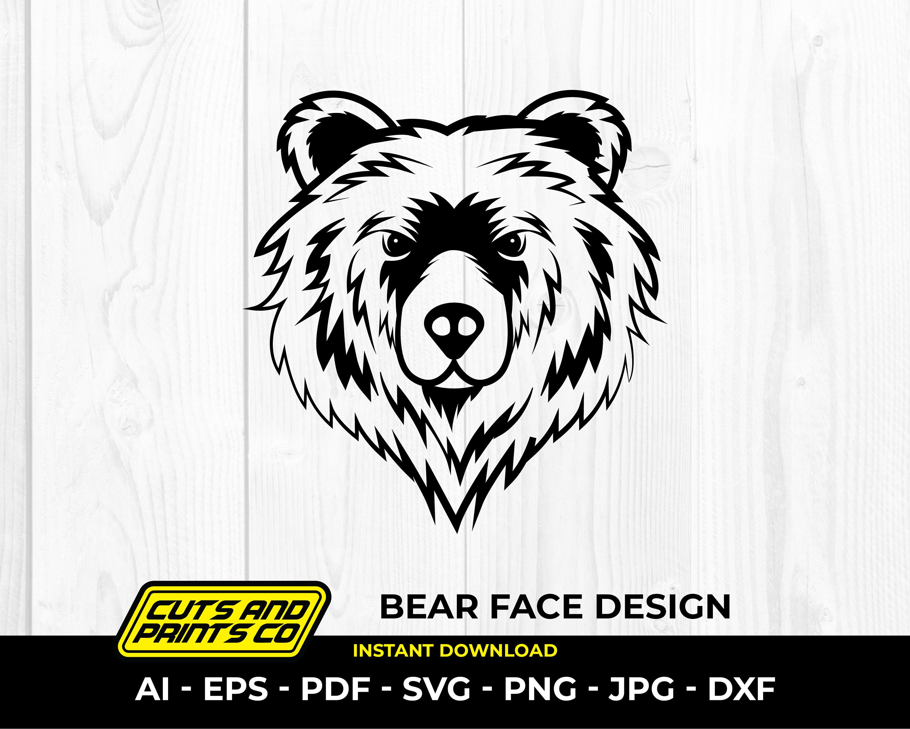 Bear Silhouette Svg Grizzly Bear Face Mama Bear Face SVG Etsy Canada