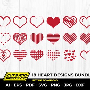 Heart svg bundles, Valentines svg design, for Cricut & Silhouette, sublimation, png, ai