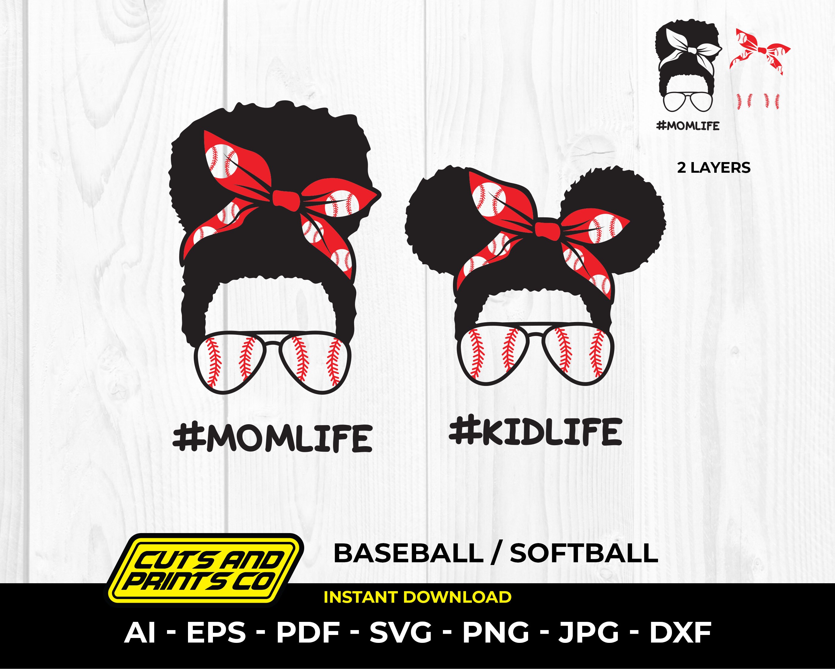 Afro Mom Life baseball svg Afro Kid Life svg Messy Bun Mom ...