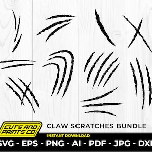 Kratzer SVG | Monster Scratches svg, Katze Kratzer, Klauen Kratzer Clipart, Monster Logo für Cricut Dateien und Silhouette