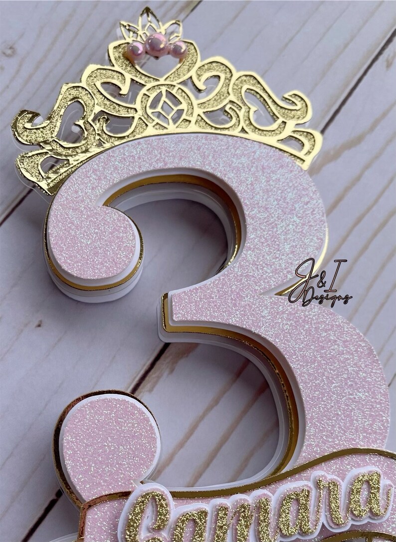 Princess Cake Topper Princess Crown Cake Topper. Etsy