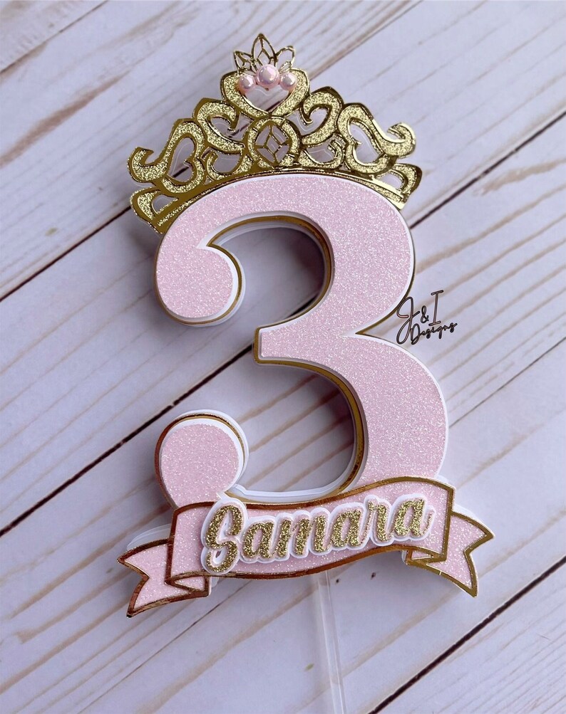 Princess Cake Topper Princess Crown Cake Topper. Etsy