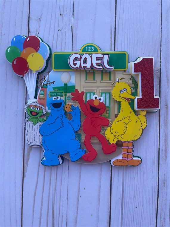 Sesame Street Cake Topper Elmo Cake Topper Elmo Party Decor Etsy