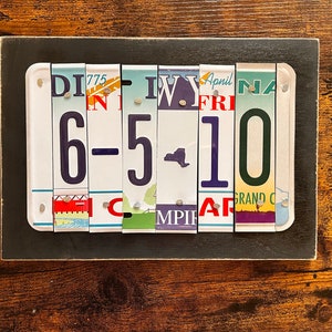 Anniversary License Plate Sign