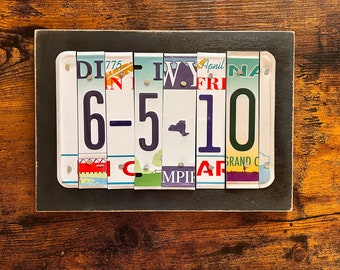 Anniversary License Plate Sign