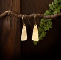 Hand hammered, beaten raw brass earrings, gold earrings, geometric earrings, simple, minimalist earrings, boho style