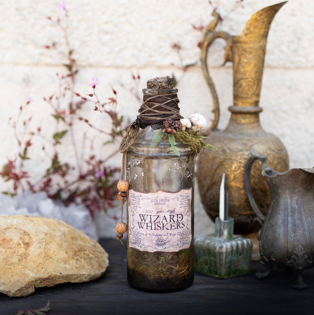Wizard Whiskers Potion Bottle Handmade Potion Apothecary - Etsy