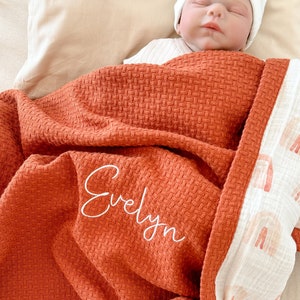Lighthouse Personalized Baby Blanket 80x90 Cm Organic Cotton Personalised Baby Blanket Baby Gift Blanket Etsy Canada