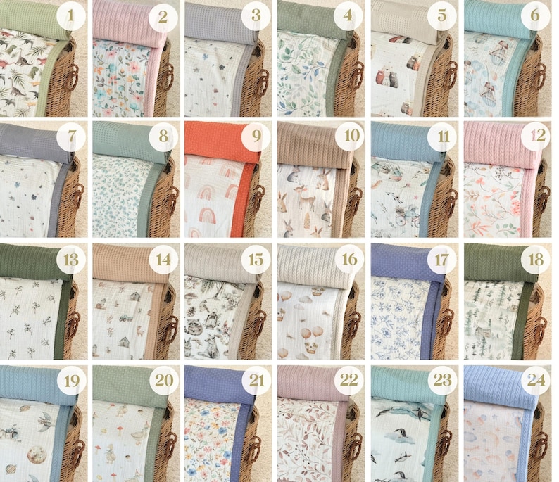 Personalized Baby Blanket with Name – Muslin Swaddle, Embroidered Baby Blanket, Custom Baby Blanket, Baby Shower Gift, Baby Name Gift image 3
