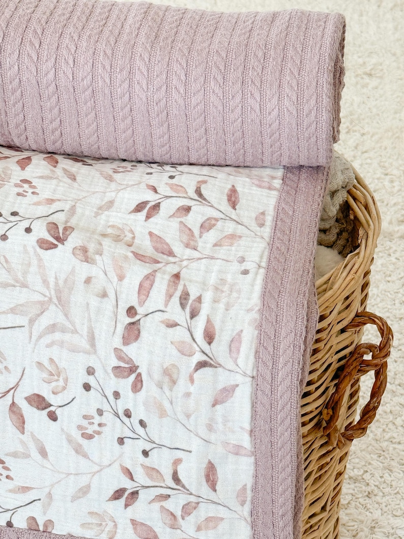 Manta personalizada para bebé con nombre – Muselina para envolver, manta bordada para bebé, manta personalizada para bebé, regalo para baby shower, regalo con el nombre del bebé imagen 10