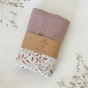 Manta personalizada para bebé con nombre – Muselina para envolver, manta bordada para bebé, manta personalizada para bebé, regalo para baby shower, regalo con el nombre del bebé imagen 5