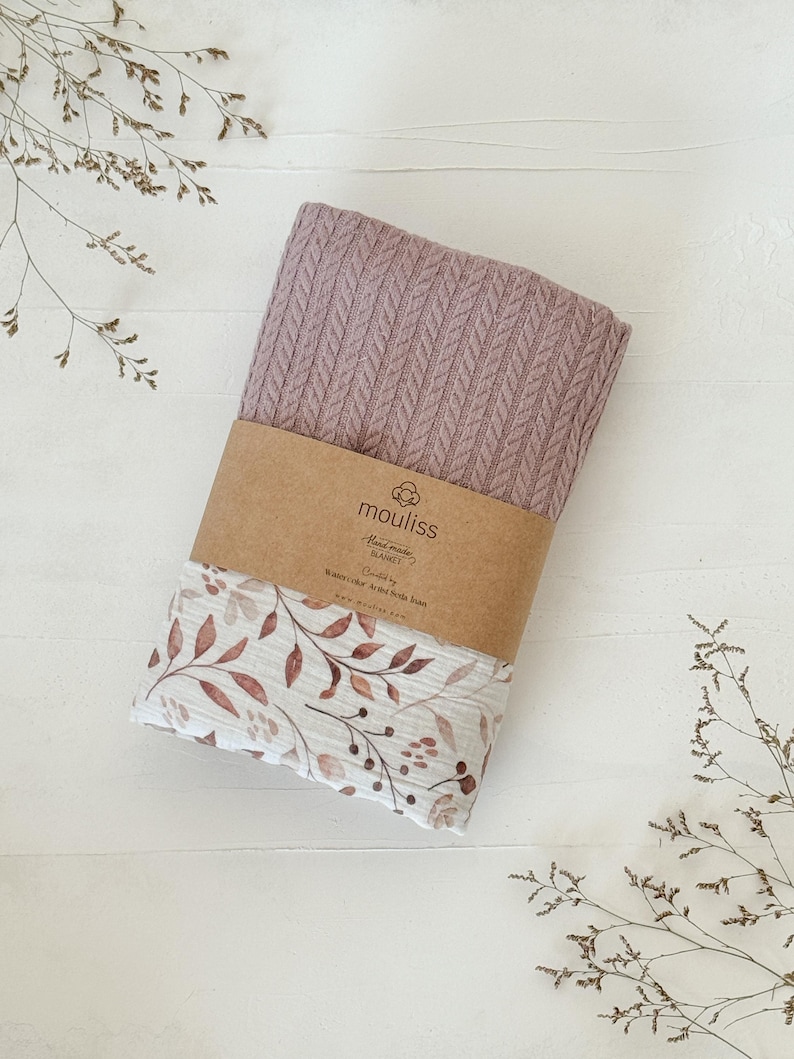 Manta personalizada para bebé con nombre – Muselina para envolver, manta bordada para bebé, manta personalizada para bebé, regalo para baby shower, regalo con el nombre del bebé imagen 5