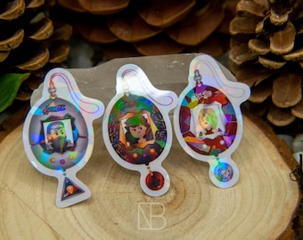 The Tamagotchi Three - Holographic Vinyl Stickers