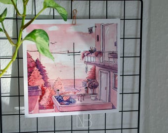Through Rosecolored Glasses - Watercolor Painting Poster