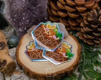 Ramen Cube - Holo Glitter Vinyl Sticker