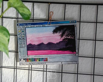 MS Paint - 90s Vaporwave Postcard