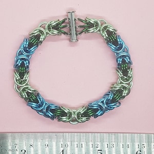 Kinged Byzantine Bracelet in Sea Theme