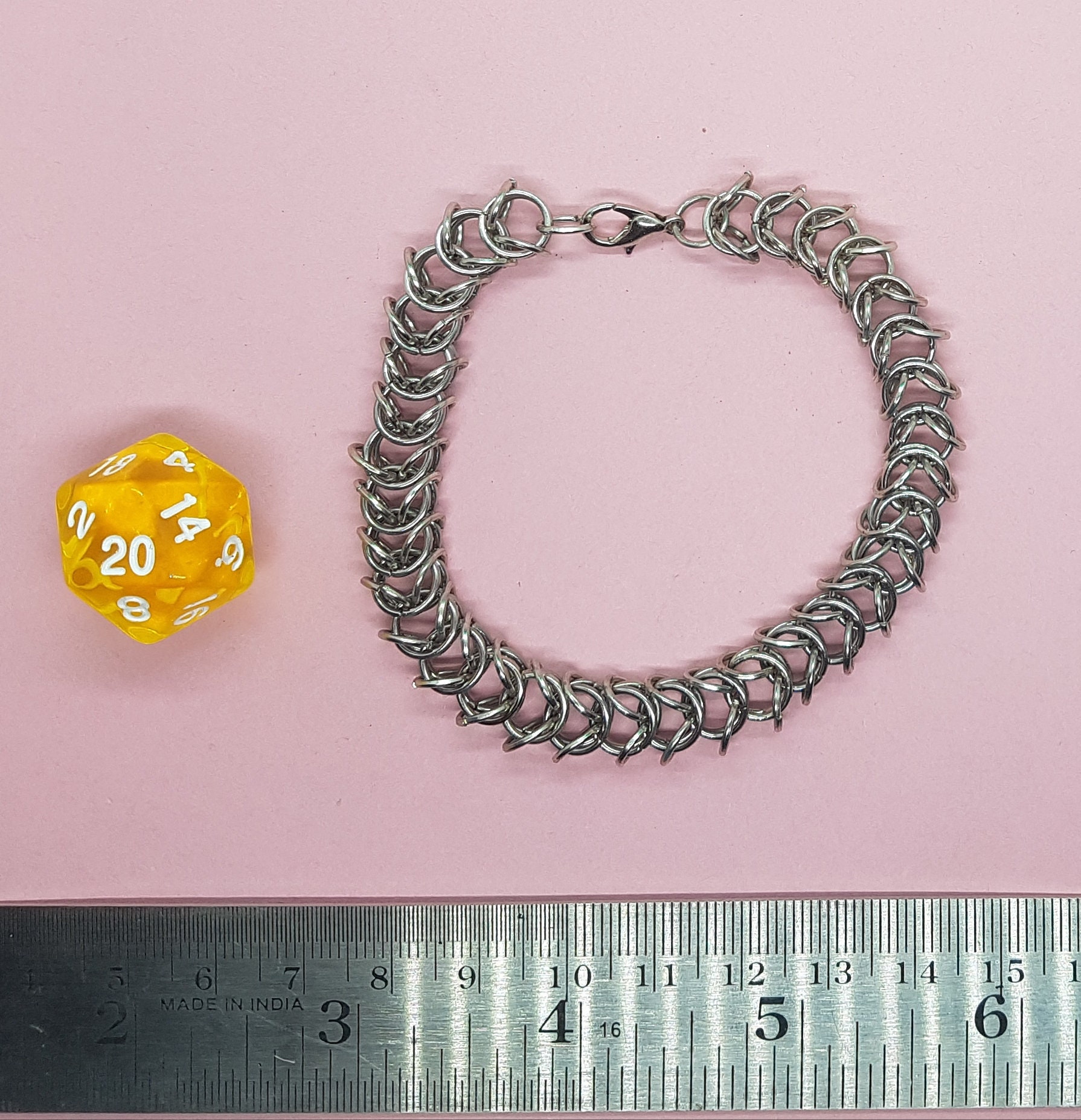 Chain Mail Bracelet steel Etsy