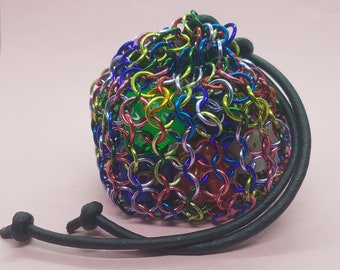 Random-Colour Chain Mail Dice Bag