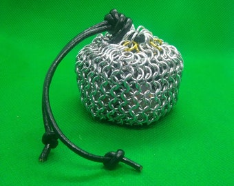 Bright Chain Mail Dice Bag