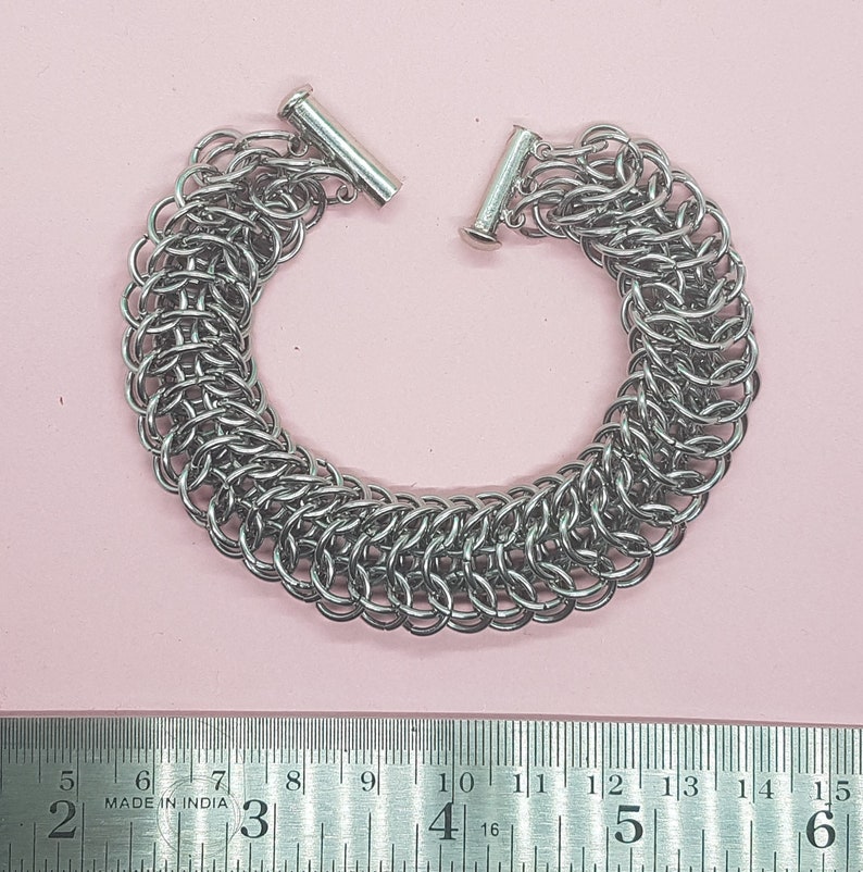 Dragonback Chainmail bracelet in Stainless Steel image 1