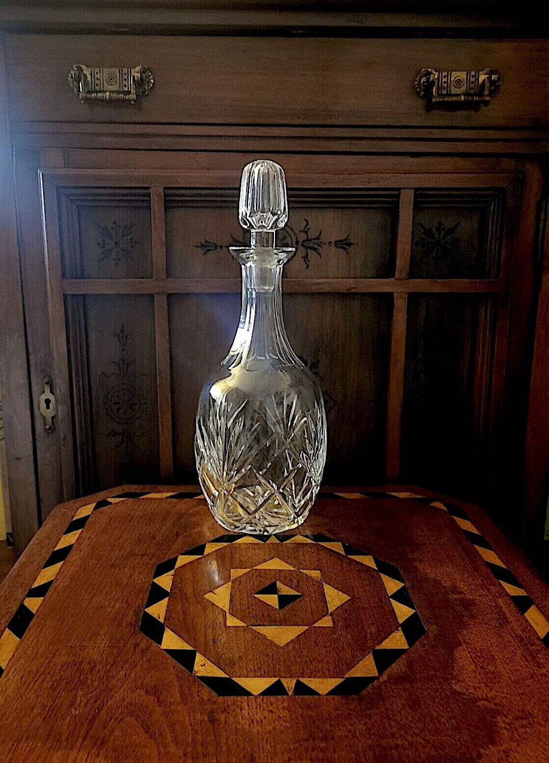 Queen&Stone Kristall Wein Dekanter - 26 Unzen Bleifrei Mit Stopper