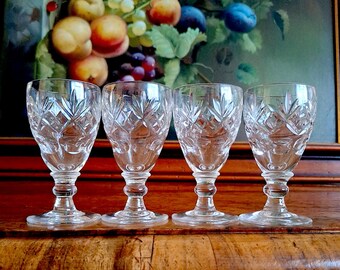 Copas de licor vintage Royal Doulton para jerez y oporto, chupitos de vodka, juego de 4 vasos de chupito (8 disponibles)