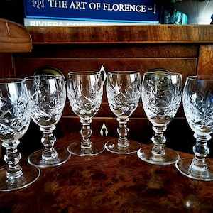 Beautiful Vintage Liqueur Glasses Sherry Glasses Set of 6