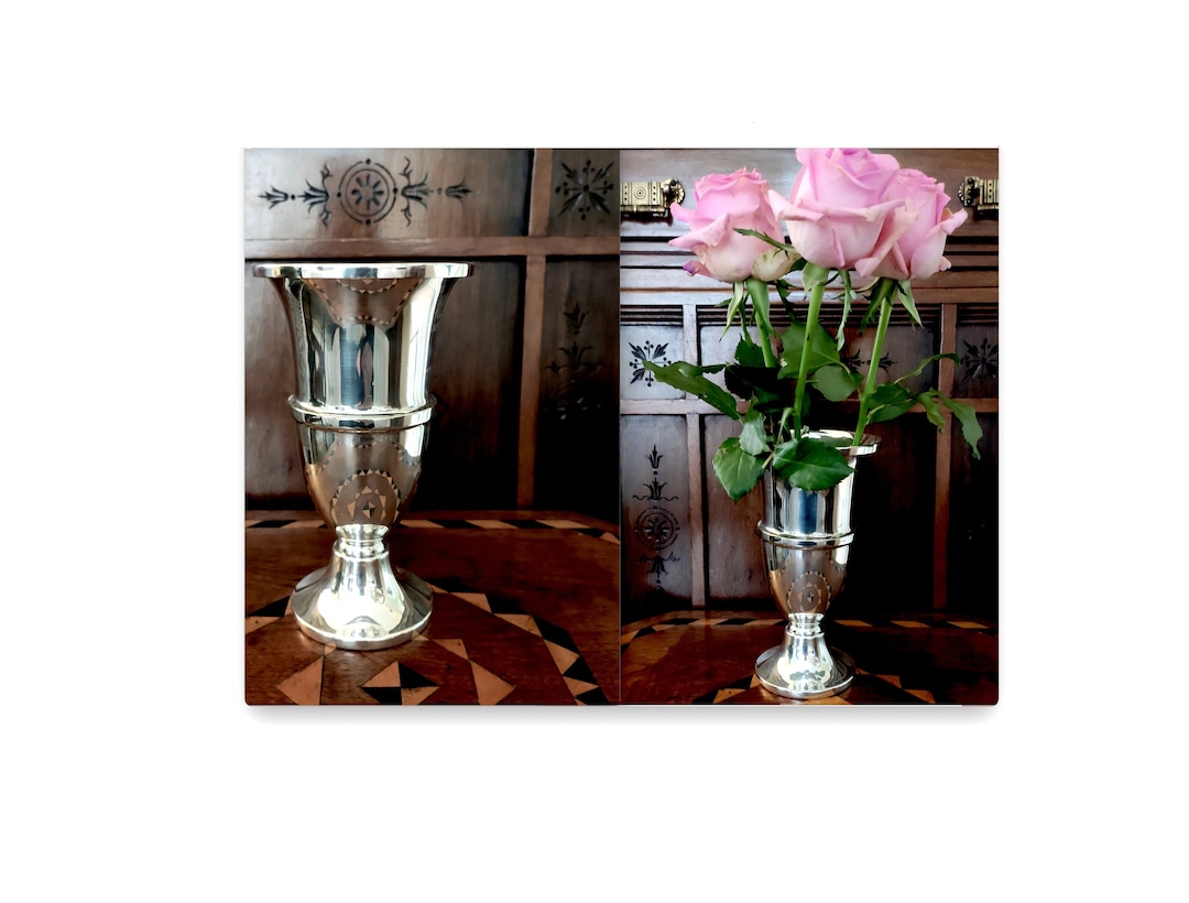 Beautiful Silver Plated Vase Vintage Flower Vase Etsy