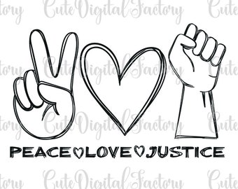 Download Peace Love Justice Etsy