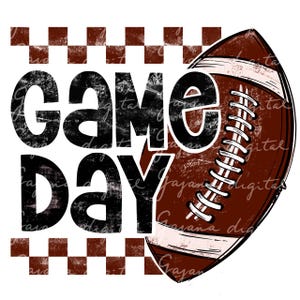 Game Day Football PNG: Retro Sports Mom Sublimation (Digital Download)