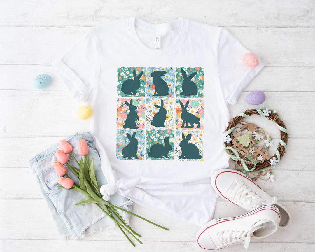 Spring Bunny Png Digital Design, Easter Bunny Sublimation Png, Happy ...