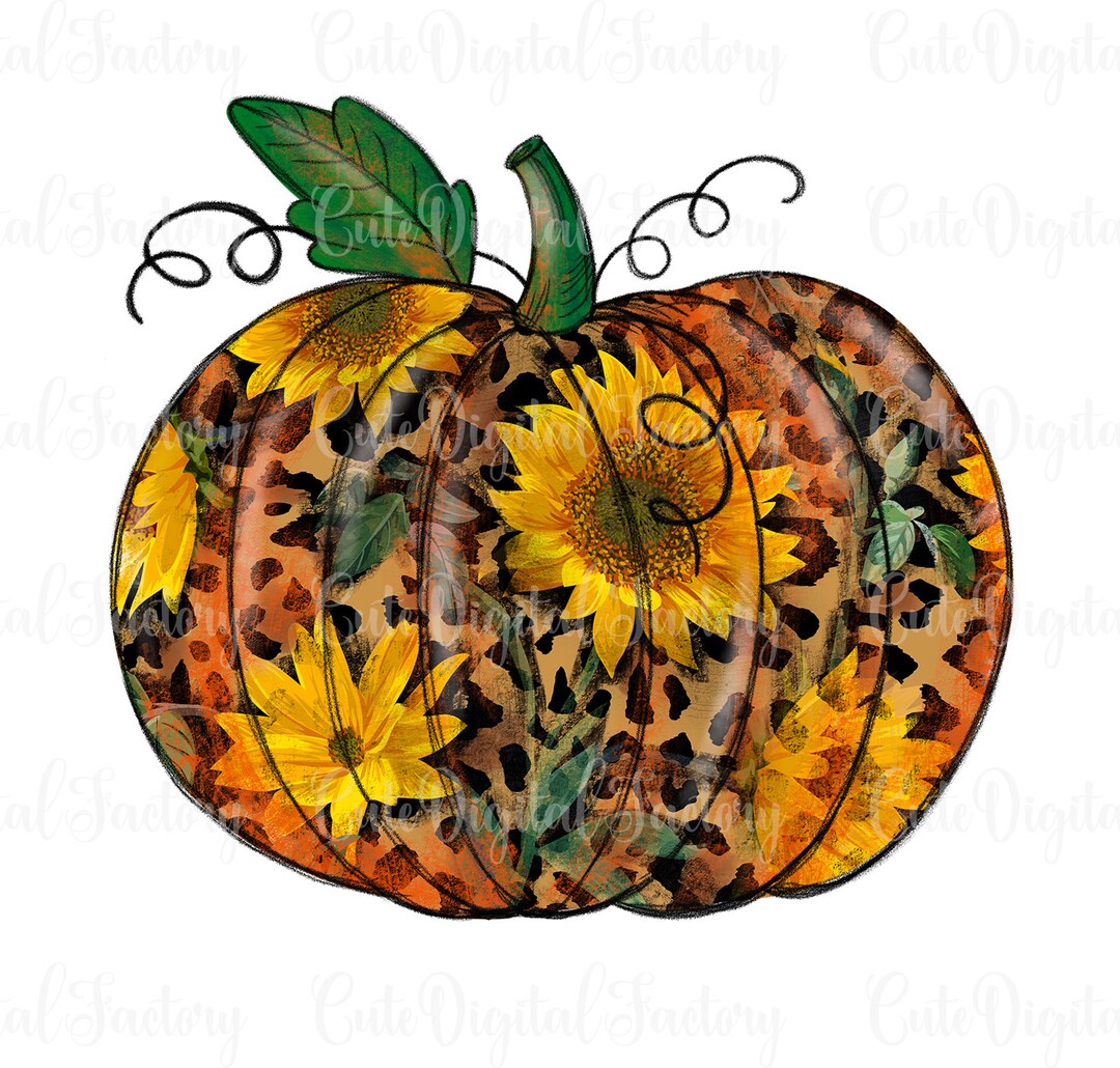 Painted Pumpkin Sublimation PNG Design/ Hand Drawn/ Watercolor - Etsy
