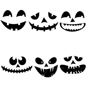 Halloween Pumpkin Face SVG Bundle: Spooky Cut Files (Digital Download)