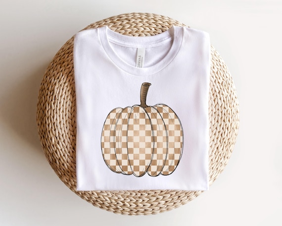 Checkered Pumpkin PNG Digital Design, retro halloween pumpkin png, spooky season sublimation, cute october png, kids trick or treat png