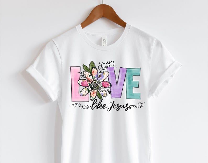 Kärlek som Jesus png digital design, kärlek Jesus sublimering png, Alla hjärtans dag religiös motiverande png, inspirerande tro mors dag png bild 6