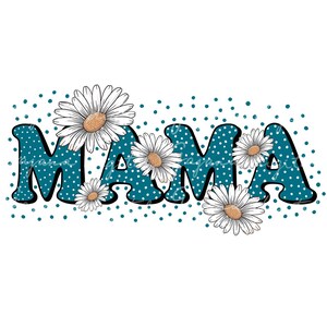 Retro Daisy Mama PNG: Floral Mom Sublimation Design (Digital Download)