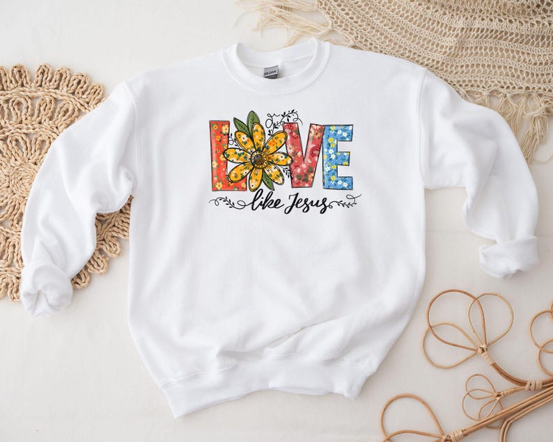 Love Like Jesus PNG Digital Design, valentine religious god png, faith inspirational motivational png, scripture bible verse png image 5