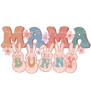 Mama Bunny PNG – Mama Bunny Shirt, Easter Mama, Retro Mama, Mama Easter, Easter Bunny, Spring, Sublimation, Mothers Day, Happy Easter