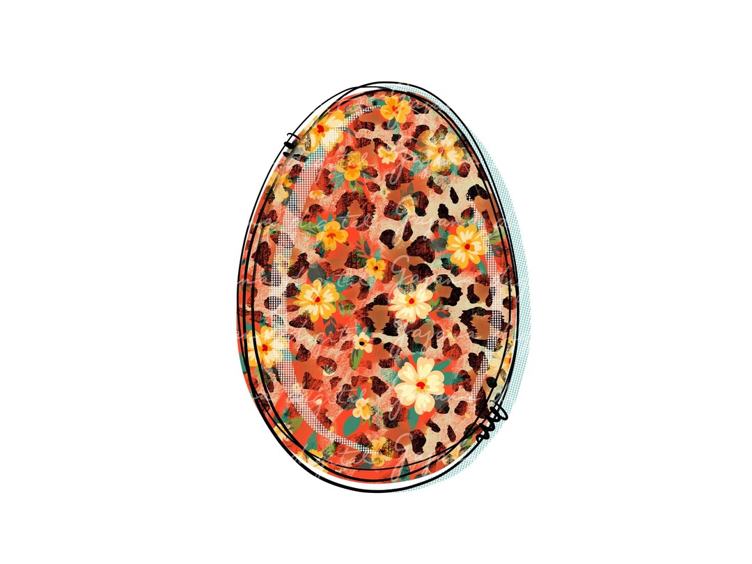 Easter Egg PNG Floral Egg PNG, Digital Download, Easter Sublimation