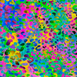 Léopard arc-en-ciel PNG, fond léopard, motif léopard néon, téléchargement numérique, fond clair, taches de guépard, fond coloré