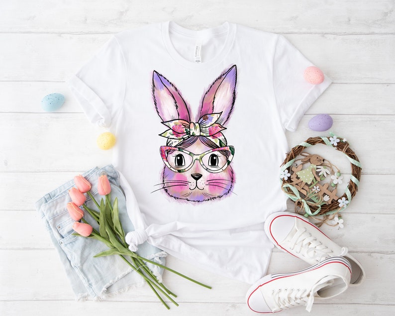 Rabbit Watercolor Pink PNG Files/ Easter Funny Bunny Png/ Cute - Etsy