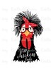 Crazy Chicken PNG Digital Art Red bandana Women For Sublimation Printing Printable Art T-shirt  design Printable graphic design Lady design 