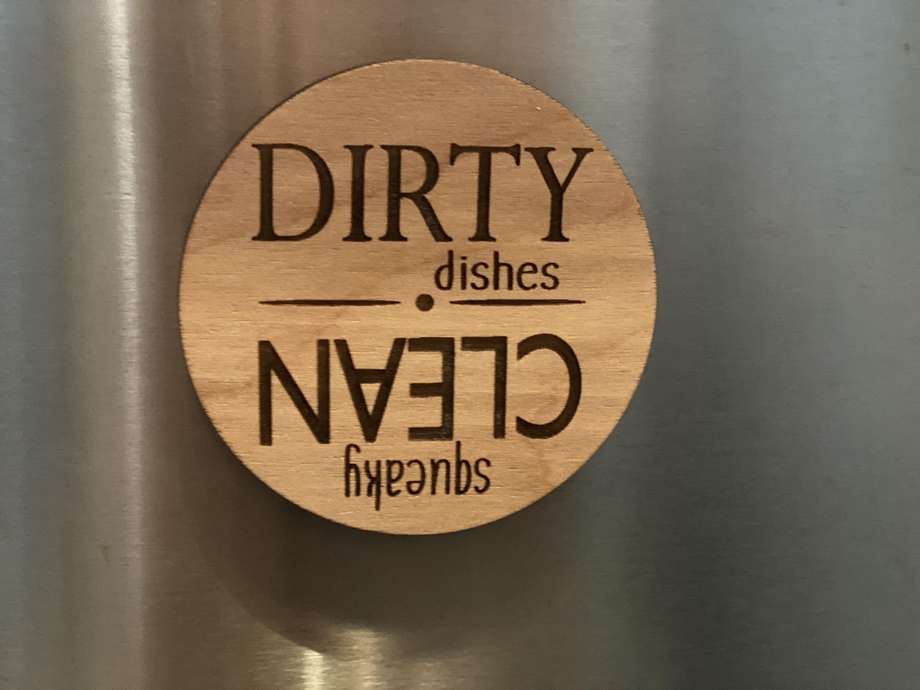 Wooden Dishwasher Clean Dirty Squeaky Clean Dirty Etsy